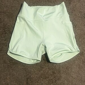 Women's High-Waisted Mint Shorts